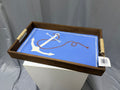 Pine Wood Tray W/ Anchor