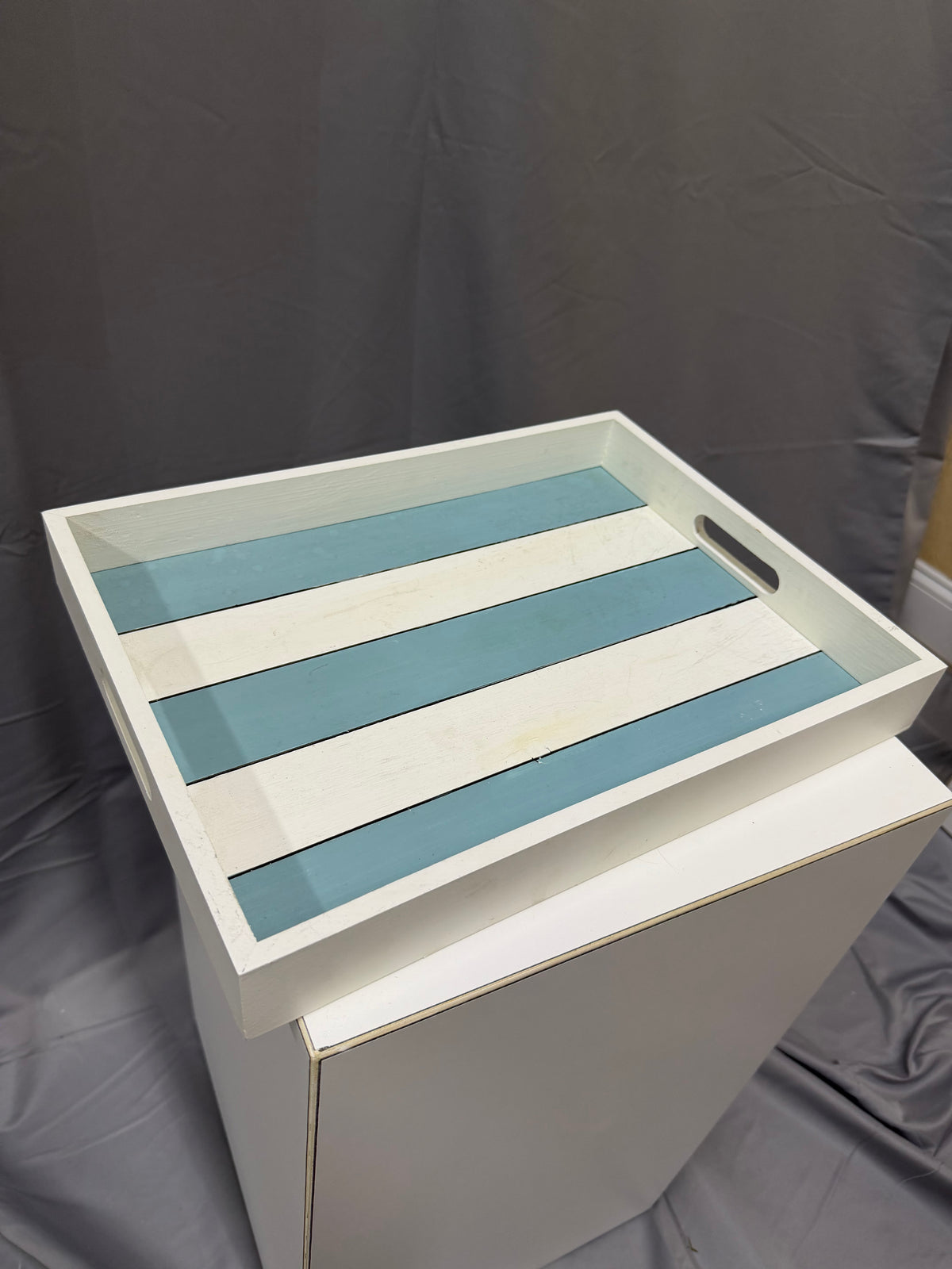 Wood Serving Tray with Handles, Patters for Serving Food Party, 16X12