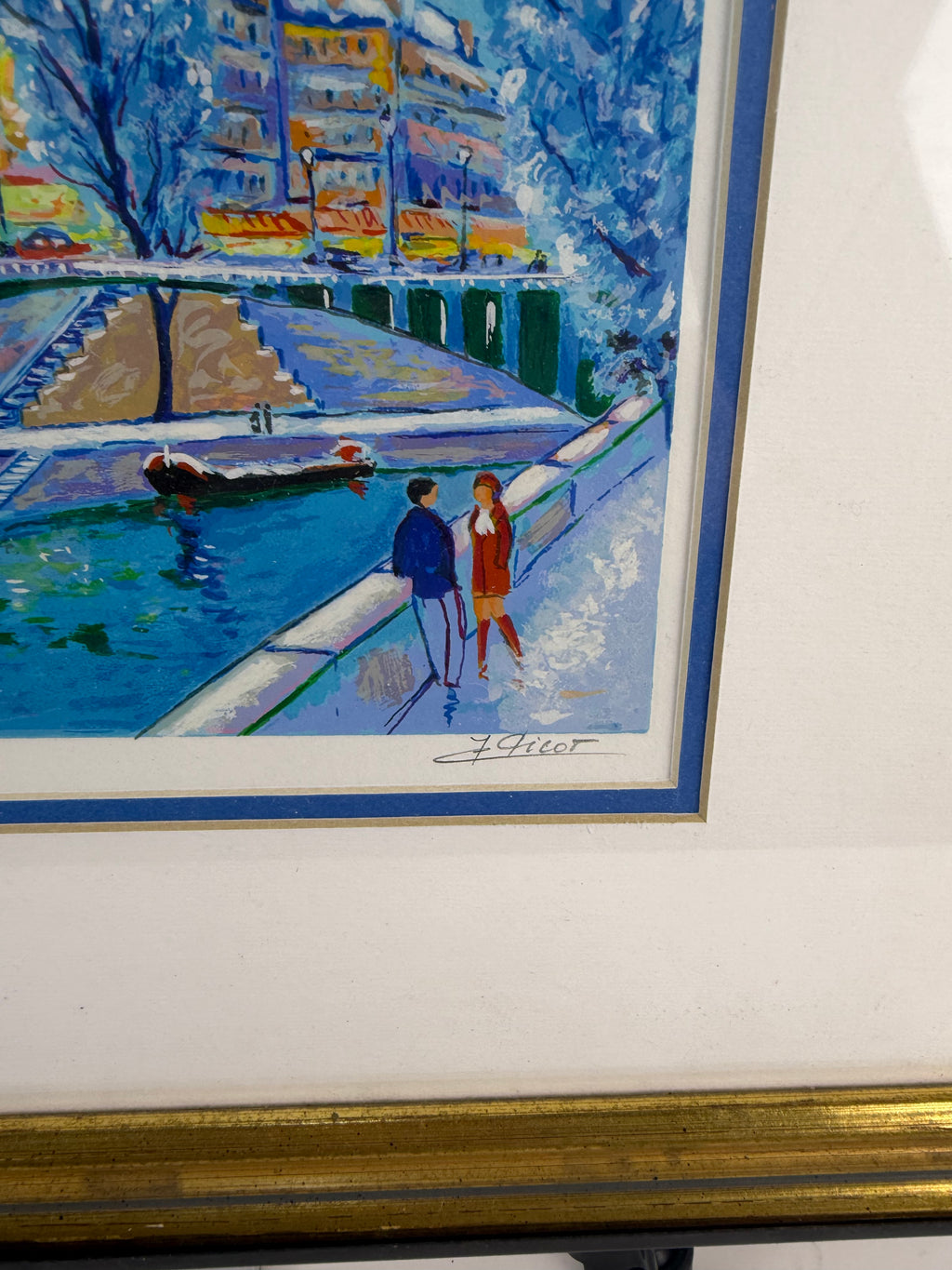 Jean-Claude Picot “Winter in Paris” Signed Artist Proof EA 27/50 – Framed