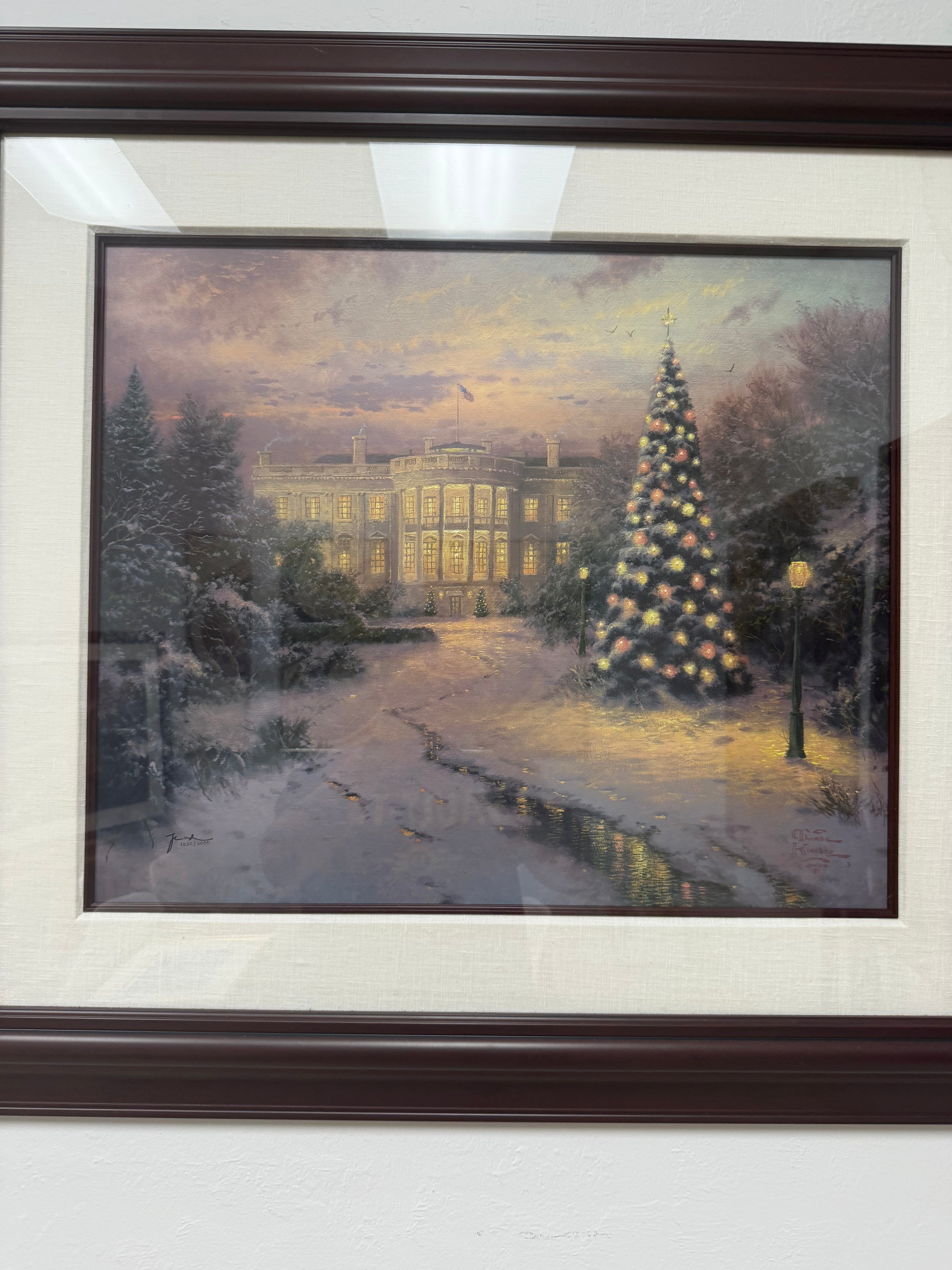 Thomas Kinkade "The Lights of Liberty" Framed Canvas (S/N #1332/2000) w/ COA