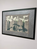 Vintage 1993 3D Cast Paper Calla Lilies Wall Art – Attributed to Guang Chen (Hand-Dated 10/1/93)